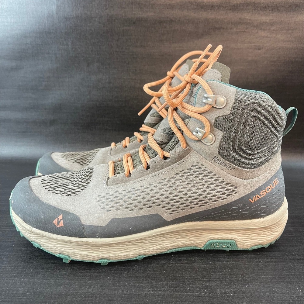 Vasque Breeze LT NTX Naturelle Women's 8 Gray Vibram Hiking‎ Waterproof Boots